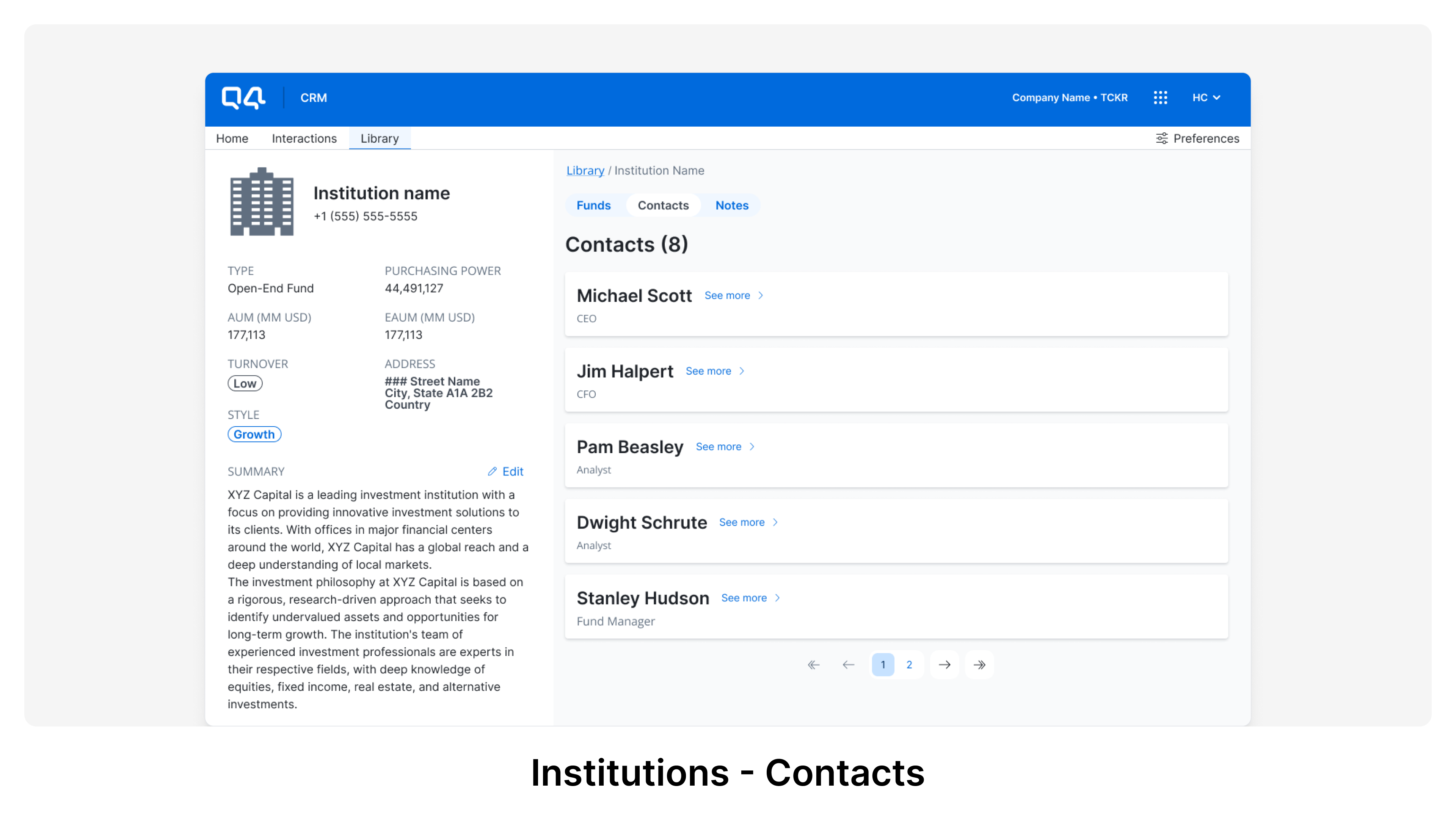Institution Funds