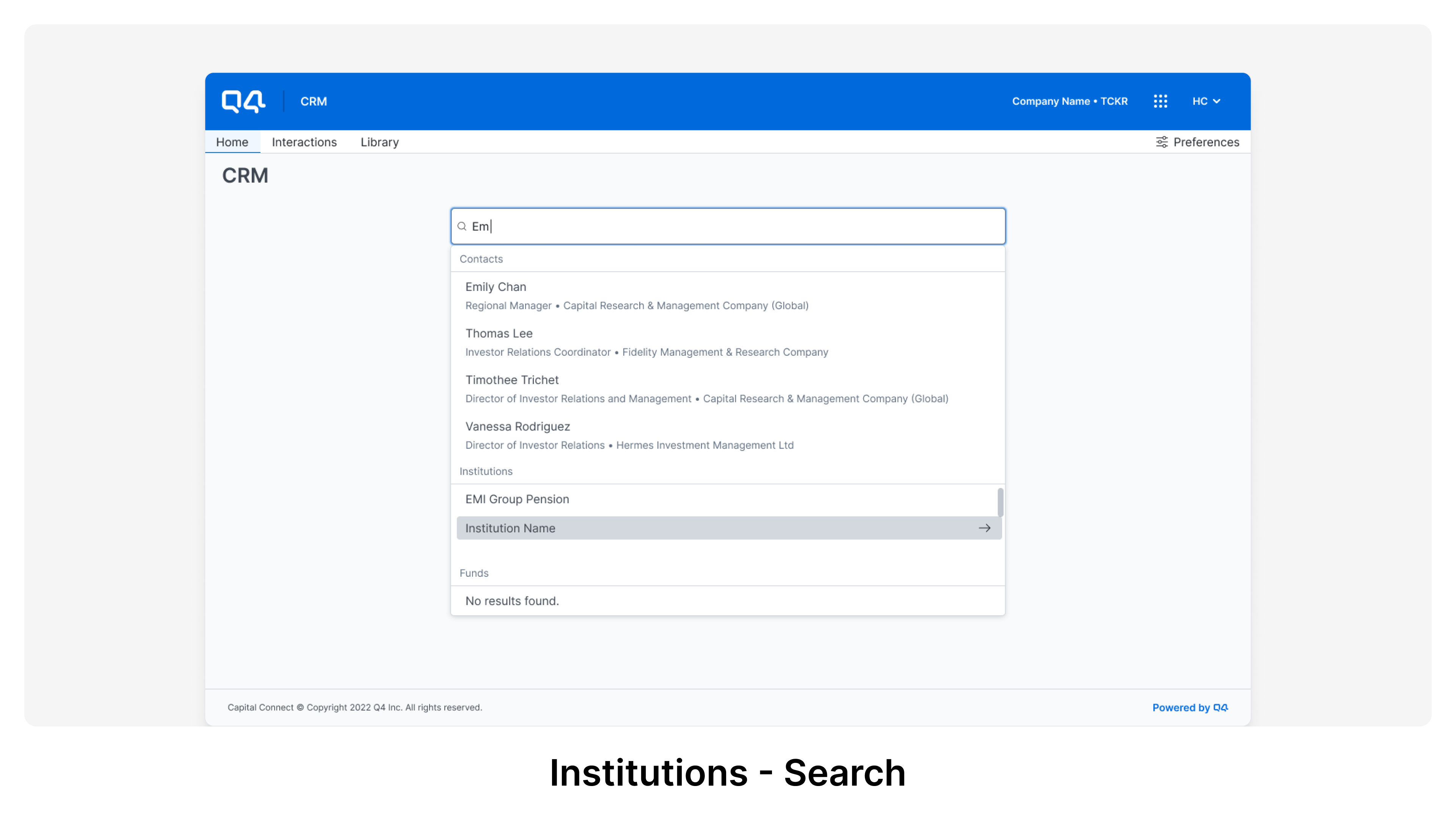 Institution Funds